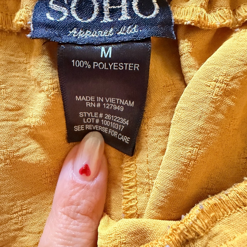 Mustard A-Line Skirt - Picture 4 of 4